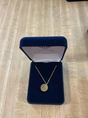 Montana Silversmiths Gold-Tone Purpose & More Circle Disc Pendant Necklace